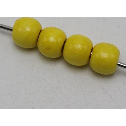 500 Yellow 8mm Round Wood Beads~Wooden beads
