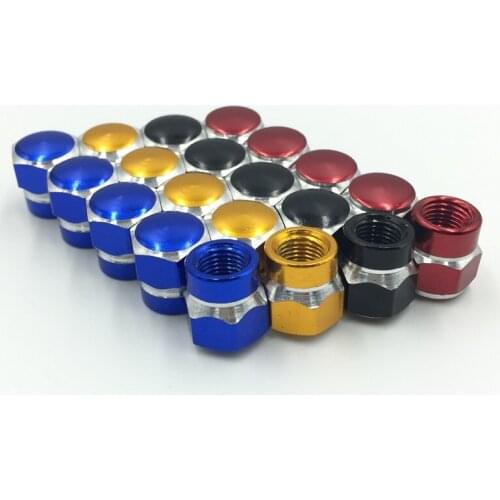 5X Anodized Aluminum Valve Caps Valve Stem Caps Trunk Dust Cover Accessories
