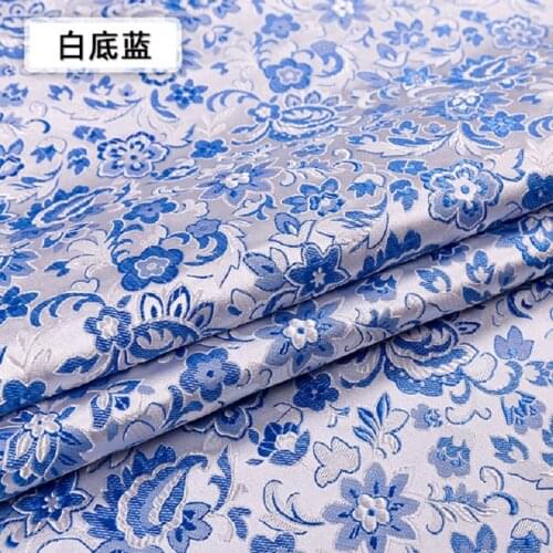 Satin Jacquard Pattern Fabrics Imitation silk Brocade Sewing Cheongsam Kimono Dress Patchwork Designer Material