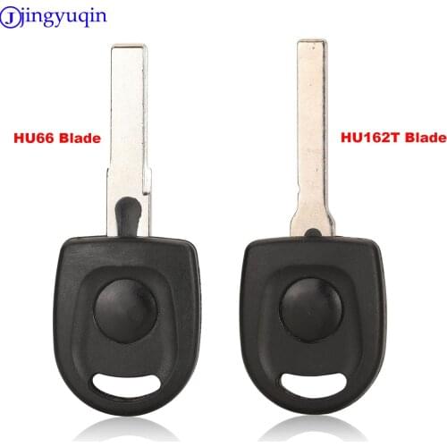 Jingyuqin 10ps Uncut Blade HU66 Blade Car Key Blank Case For VW Volkswagen Passat Transponder Key Shell