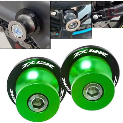 For KAWASAKI ZX12R ZX-12R ZX 12R 2000 2001 2002 2003 2004 2005 Motorcycle Swingarm Spools Slider Stand Screws Slider Protector