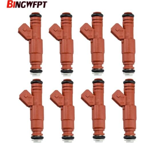 8PCS High performance Red FUEL INJECTORS OEM 9M-9593-BB302 0280155759 0 280 155 759 For Ford 4.6L 5.4L 5.8L