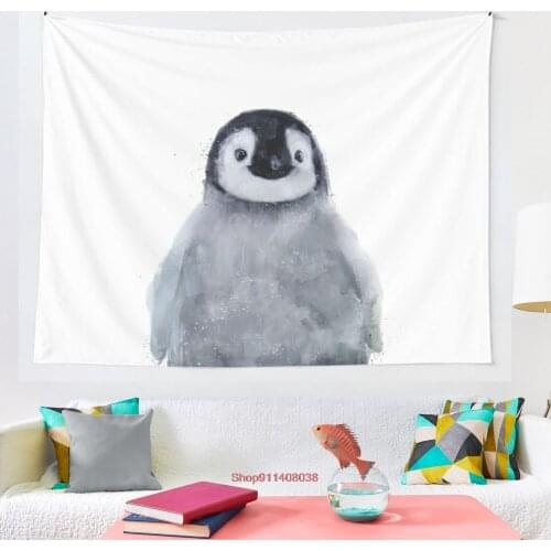 Little Penguin tapestry Yoga Buddha Indian Mandala Tapestry Wall Hanging Boho Decor Macrame Hippie Witchcraft