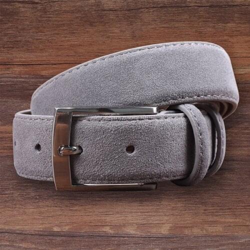 Hongmioo Genuine Leather Suede Mens Belts Cowhide Belt Luxury Brand Pin Buckle Wholesale And Retail 10 Per Pack Ceinture Homme