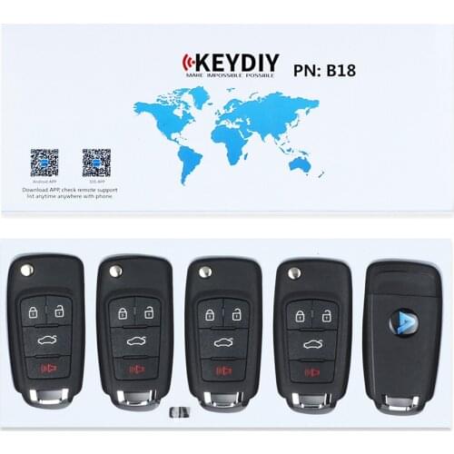 KEYECU (Pack of 5)Universal Remote B-Series for KD900 KD900+ URG200, KEYDIY Remote for B18
