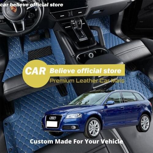 High quality Leather Car Floor mats for Audi A3 2013 2012 2011 2010 2009 2008 Carpets Rugs Pads Accessories