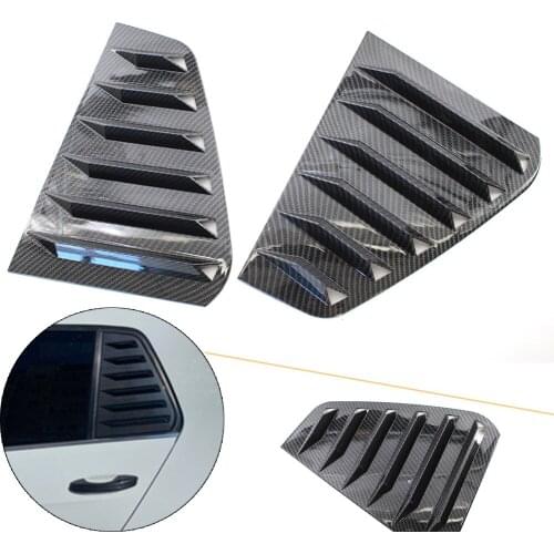 Car Rear Side Window Louver Side Vent Cover Carbon Fiber Style For Volkswagen Golf 7 2012 2013 2014 2015 2016 2017 2018 2019