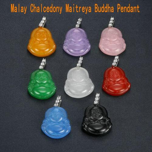 Stainless steel pendant Maitreya Buddha Pendant Creative Lotus Terrace Laughing Buddha Pendant