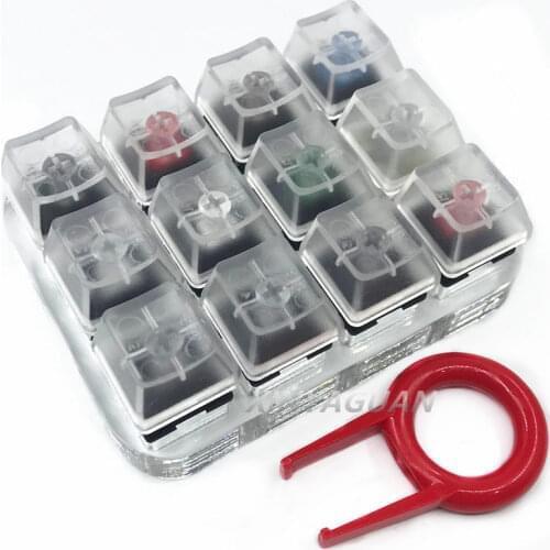 Mechanical Keyboard Cherry MX Switch Tester 3 Pin Black Red Brown Blue Green Milk White Silent Red 4 9 12 Key Translucent Keycap