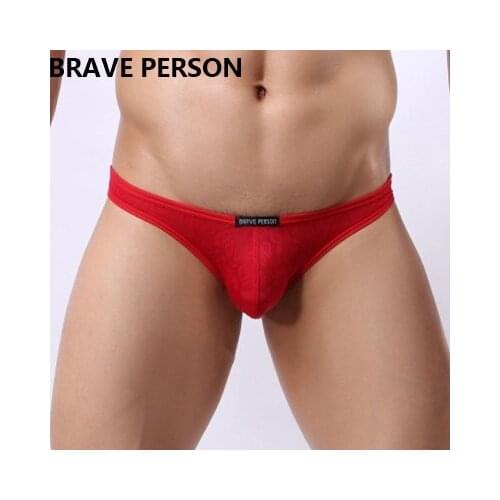 Arrival Brand Hot Men Bikini Panties Men Nylon Underwear Briefs Gay Mens Sexy Underpants Penis Pouch Red Black Blue