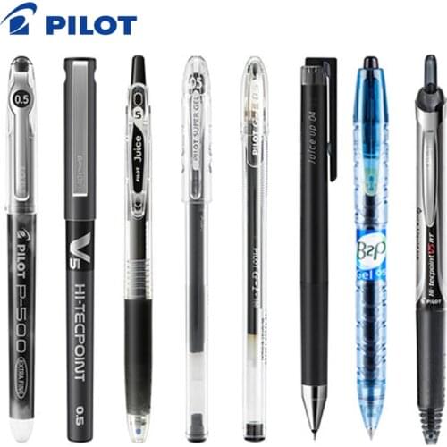5pcs/lot PILOT Black Gel Pen Set P500/V5/G1/Juice Student Office Signing Exam Specific Press 0.5mm
