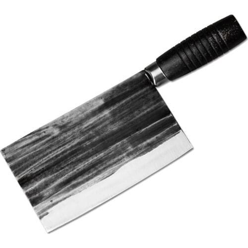 Damask 6.5 inch Full Tang Butcher Knife 4Cr13 Mov Stainless Steel Kitchen Knife Wood Handle Chopping Knife Kitchen Cooking Tool