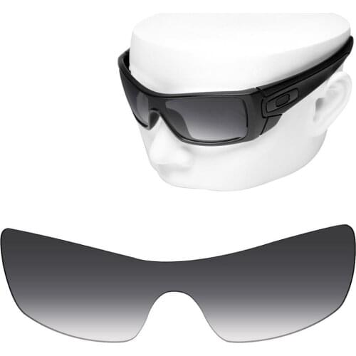 OOWLIT Polarized Replacement Lenses of Grey Gradient for-Oakley Batwolf OO9101 Sunglasses