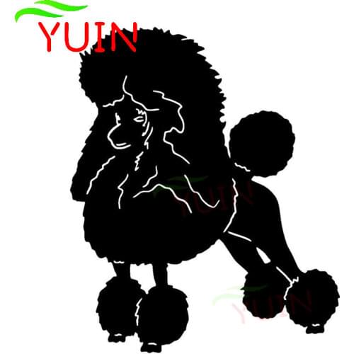 Poodle Creative Cartoon Window Car Sticker Cute Pet Decorative Stickers Cars Accessories Fashion Cover Scratch Waterproof Decals