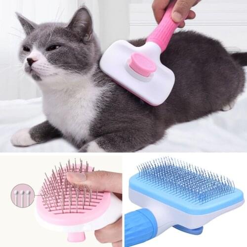 Dog Hair Removal Comb Grooming and Care Brushes with Massage Removes Undercoat Tangled Hair Comb for Dogs Cats Cleaning Supplies