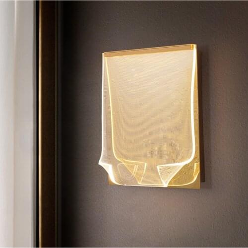 Modern Iron Acrylic Led Wall Lamp For Home Decor, Bedroom Bedside Lamp, Minimalist Living Dining Room Indoor Lighting Lustres