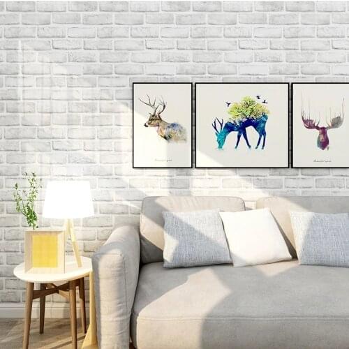 Thickened White Brick Wallpaper Self-adhesive 3d Brick Living Room Bedroom Background Wall Renovation Wallpaper Vinyl Wall Paper