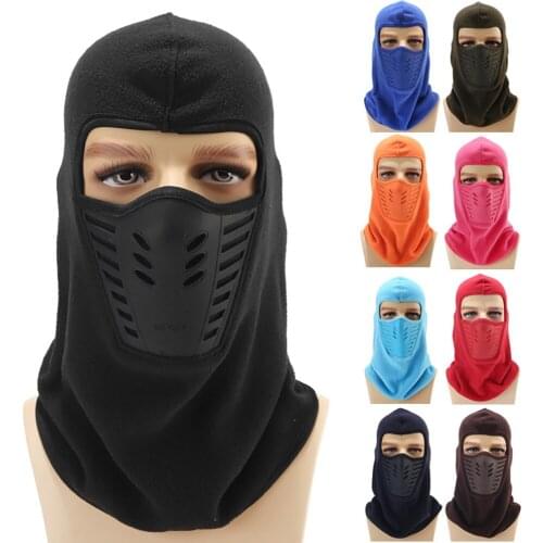 Windproof Fleece Winter Warm Mask Hat Helmet Outdoor Sports Motorcycle Cycling Skiing Helmet Mtb Road Bike Riding Mask Scarf