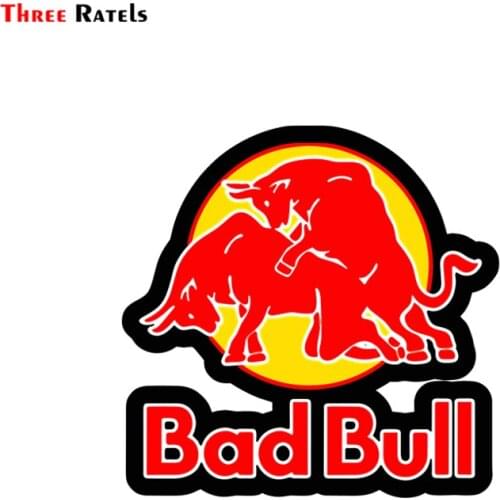 Pvc Cool for RED Bad Bull Graphics Car Stickers and Decals 3D Vinyl Car Warp for Car Body
