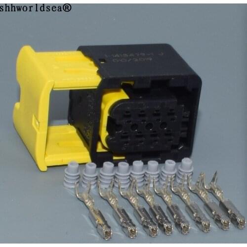 Worldgolden 8 Pin 2-1418479-1 Female Waterproof Electrical Automotive Connector Socket With Terminals And Seals