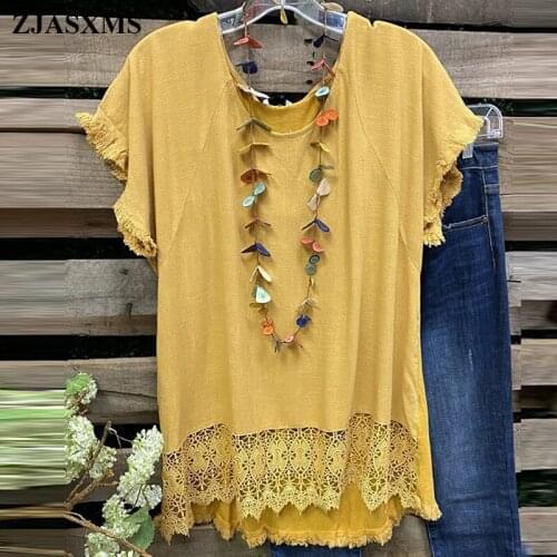 ZJASXMS Linen Blouses