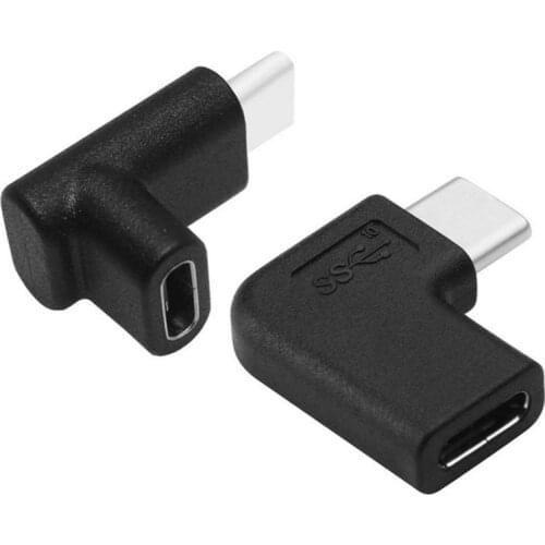 10 pcs 90 Degree Type C Adapter, USB C Male to Female Adapter USB-C Adaptor USB 3.1 Type-C Connector Wholesale