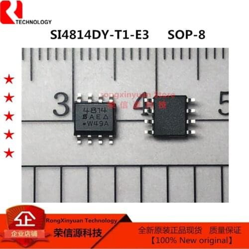 10 pcs/lot SI4814DY-T1-E3 4814 SOP-8 SI4814DY SI4814 Dual N-Channel, 30-V (D-S) MOSFET with Schottky Diode 100% New original