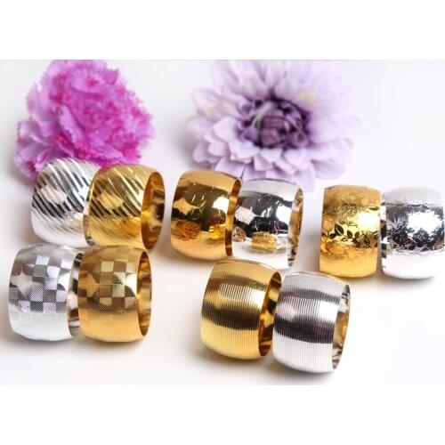 10pcs Fashion napkin ring stainless steel napkin ring model between napkin buckle cloth ring simple modern western napkin ring