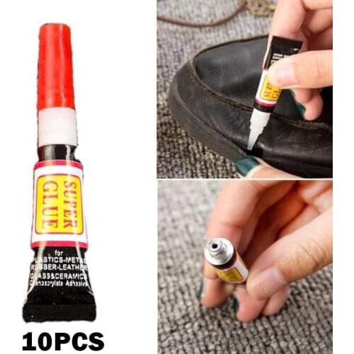 10Pcs Liquid Super Glue 502 Instant Strong Bond Leather Wood Rubber Metal Glass Cyanoacrylate Adhesive Shoe Glue SCIE999