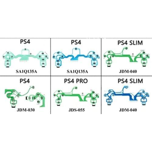 100Pcs/Lot 2.0 010/020 JDS030/040/055 Conductive Film Keypad Flex Cable For PS4 Pro Slim Controller