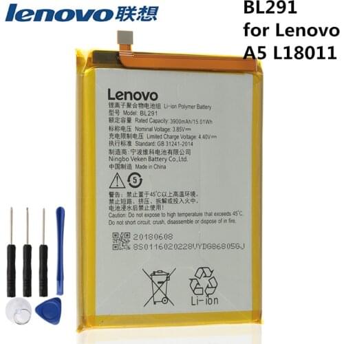 3900mAh For Lenovo A5 L18011 Replacement Mobile Phone Batteries Free tools Holder Stickers BL291 Battery