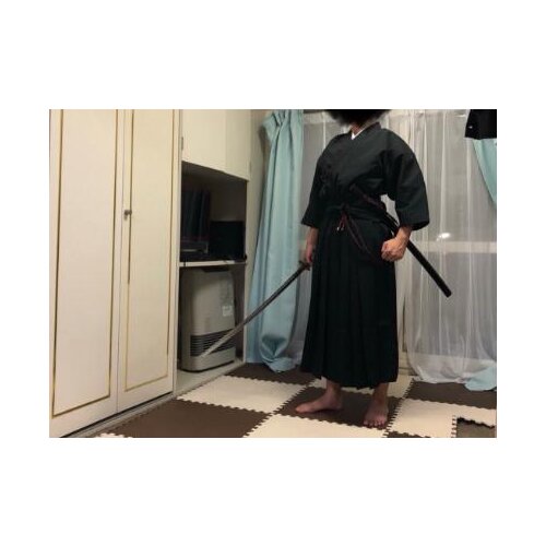 4pcs/set black martial arts Aikido clothing Traditional Japanese samurai suits Iaido uniforms Hakama Kendo