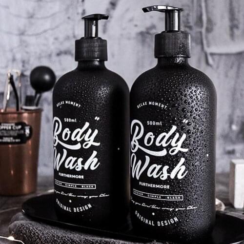 500ml Refillable Brown Sub-bottling Bottle Divided Shampoo Hand For Hair Body Soap Bath Handwashing Set Conditioner Wash Bo M5T5