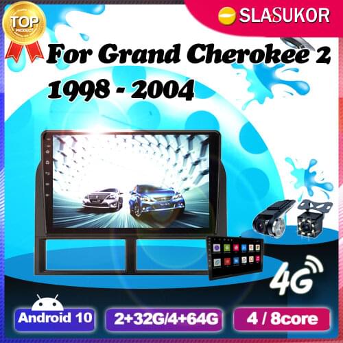 Android 10 DSP For Jeep Grand Cherokee II WJ 1998 1999 2000 2001- 2004 Car Radio Multimedia Video Player Navigation GPS No 2 din