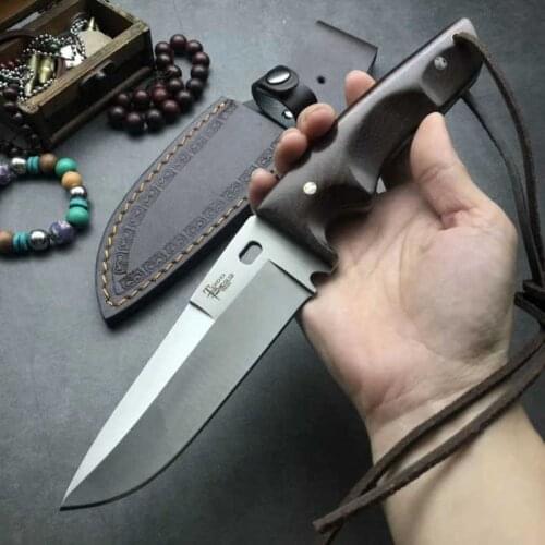 Free shipping New Sharpest 9CR18MOV Full Tang Tactical Knife Survival Knife Fixed Blade Camping Knife 60HRC High hardness