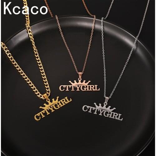 Personlized 2 Kinds of Chain Pendant Stainless Steel Name Necklaces Custom Women Man Gold Necklace Letter Choker Unique Gift