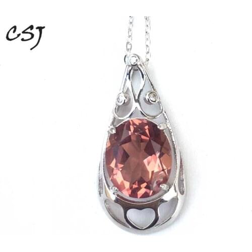 CSJ Zultanite Pendants Sterling 925 Silver Oval 10*12 Created Sultanite Color Changes Fine Jewelry For Women Party engagement