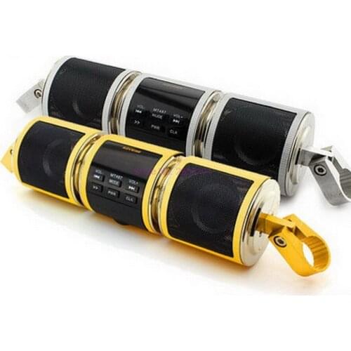 Dhl or fedex 20pcs MT487 Motorcycle Motorbike MP3 Music Player Bluetooth Water-resistant LED Display Stereo Speaker