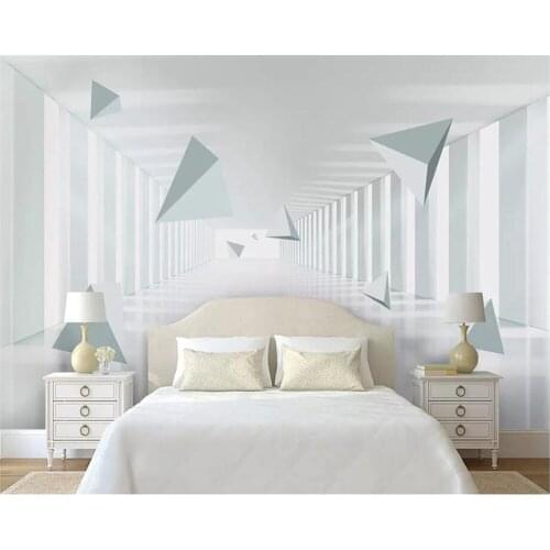 Beibehang Custom Photo Wallpaper painting 3D Modern geometric space Living Room TV Sofa Backdrop 3d wallpaper Modern Wall Murals