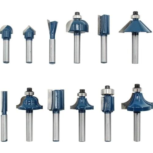 15PCS 1/4 Inch Shank Woodworking Milling Cutter Bits Set Trimming Machine Engraving Machine Accessories Set with Storage Box