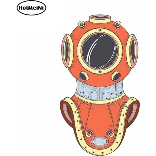 HotMeiNi 13cm for Diving Helmet Window Car Stickers Windshield Decal Graffiti Sticker 3D Funny Interesting Graphics Decor
