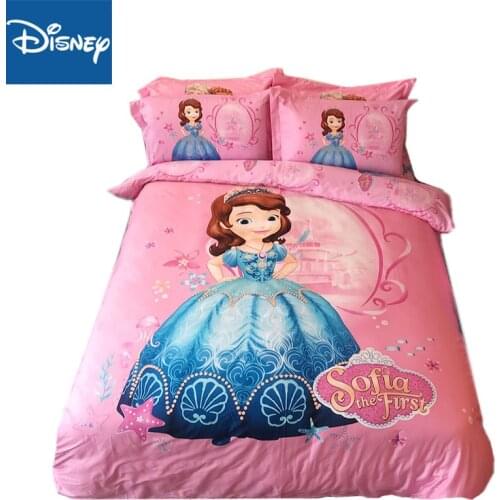 Disney Sophia princess queen size Comforter bedding set for girls duvet cover set 3-5pcs cartoon home textile egyptian cotton 3D