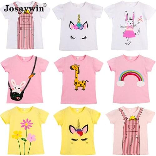 2021 Summer Childrens T-Shirt Girls Baby T-shirt Print Kids T-shirt Short Sleeve Girls T Shirt Tee Top Baby Clothes T-shirt