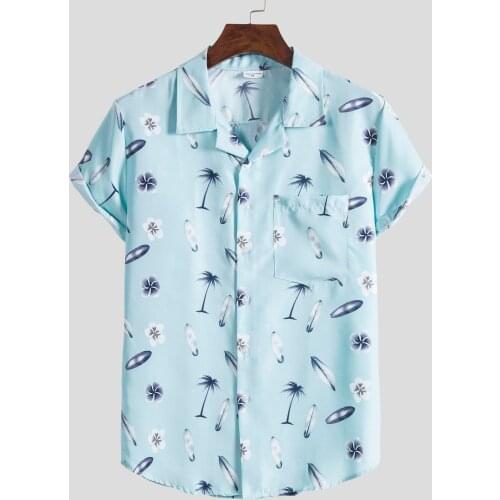 2021 Summer New Fattening Plus Size Mens Short Sleeve Shirt Casual Mens Floral Short Sleeve Shirt Mens