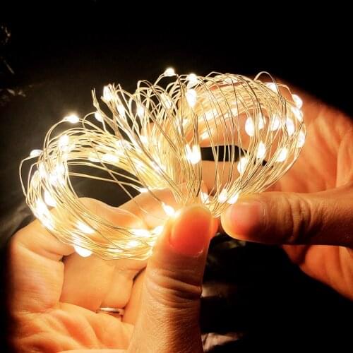 New Year Decoration 1M 2M 3M 5M 10M Copper Wire LED String Lights Christmas Decorations for Home Navidad 2020 New Year 2021 Noel