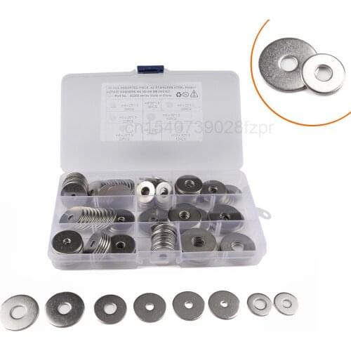 150 Boxed Flat Washers - Stainless Steel 304 / 8 Specifications Enlarged Flat Washer A2-70 / c Extra Large Washer