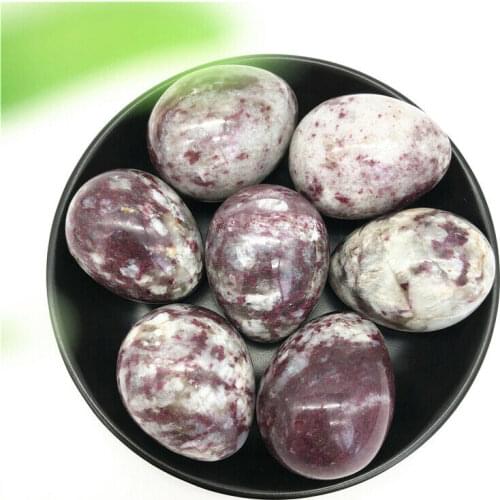 1PC Natural Red Tourmaline Quartz Crystal Sphere Egg Shaped Healing Polished Stones Natural Stones and Minerals
