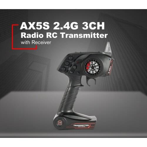 AUSTAR AX5S 2.4G 3CH AFHS Radio Remote Control Transmitter with Receiver Super Active Passive Anti-jamming for RC Car Boat