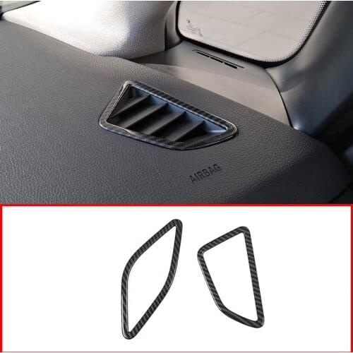 Carbon Fiber Style ABS Dashboard AC Vent Outlet Frame For BMW 2 Series F45 F46 218i 220i 2015-2017 Car Accessories