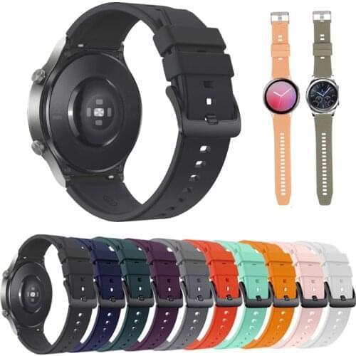 Watch Band 22mm Silicone Strap For Huawei GT 2 GT2 Pro Watch Strap Replacements Honor Magic 1 2 46mm Watch Mens Strap